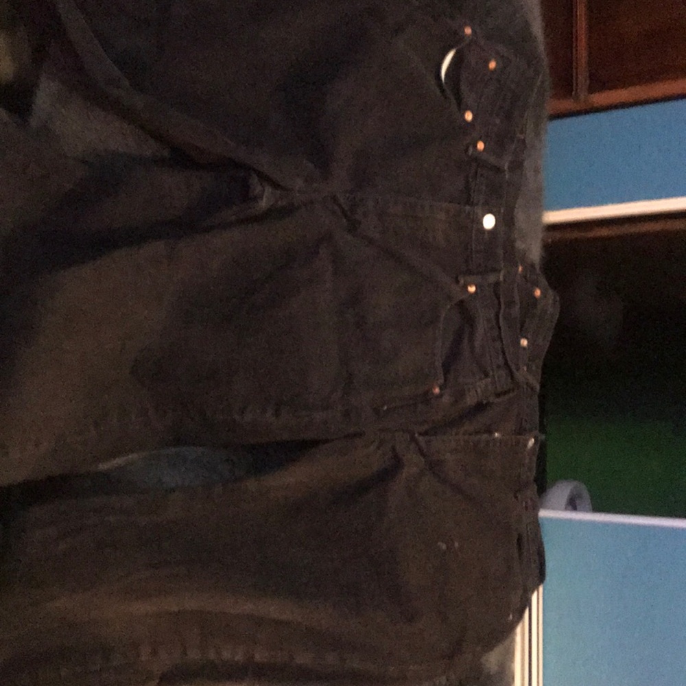 Two pair of Levi’s 550 black jeans